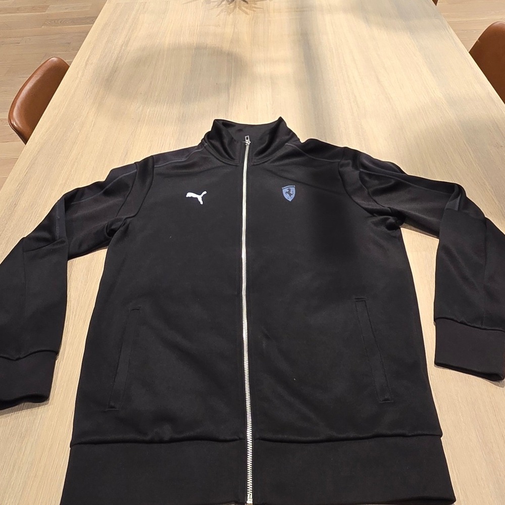 PUMA Scuderia Ferrari MT7 Style Full Zip Jacket Mens Black Casual Athletic Outer - Picture 4 of 10
